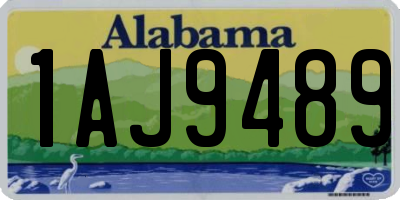 AL license plate 1AJ9489