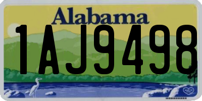 AL license plate 1AJ9498