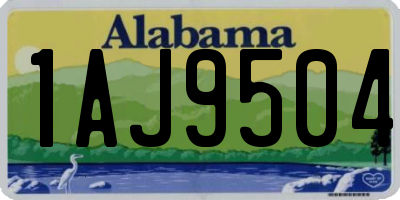 AL license plate 1AJ9504