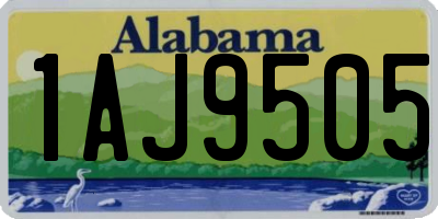 AL license plate 1AJ9505