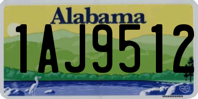 AL license plate 1AJ9512