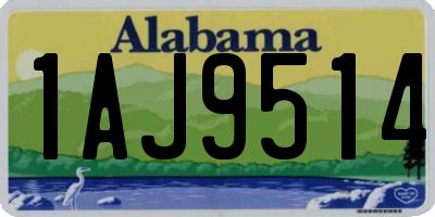 AL license plate 1AJ9514