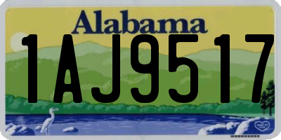 AL license plate 1AJ9517