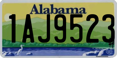 AL license plate 1AJ9523