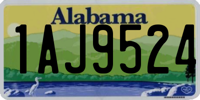 AL license plate 1AJ9524