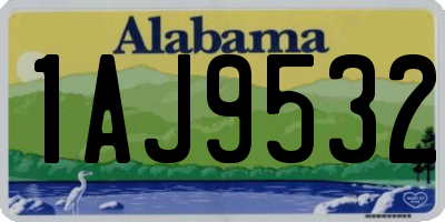 AL license plate 1AJ9532