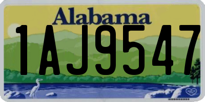 AL license plate 1AJ9547