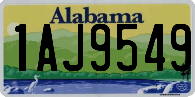 AL license plate 1AJ9549