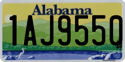 AL license plate 1AJ9550