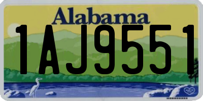 AL license plate 1AJ9551