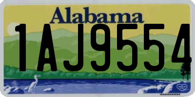 AL license plate 1AJ9554