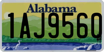 AL license plate 1AJ9560