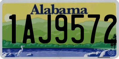 AL license plate 1AJ9572