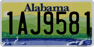 AL license plate 1AJ9581