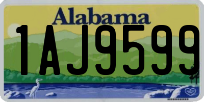 AL license plate 1AJ9599