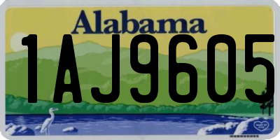 AL license plate 1AJ9605