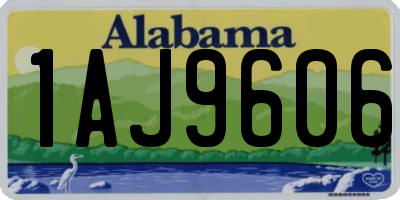 AL license plate 1AJ9606