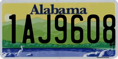AL license plate 1AJ9608