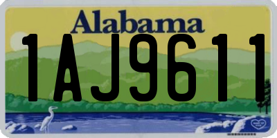 AL license plate 1AJ9611