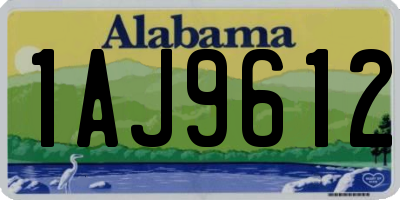AL license plate 1AJ9612