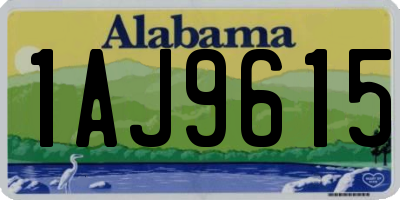 AL license plate 1AJ9615