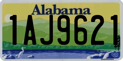 AL license plate 1AJ9621