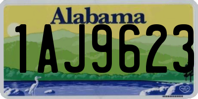 AL license plate 1AJ9623