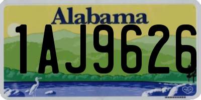 AL license plate 1AJ9626