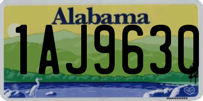 AL license plate 1AJ9630