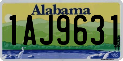 AL license plate 1AJ9631