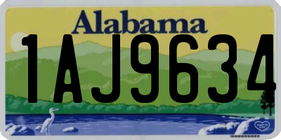 AL license plate 1AJ9634