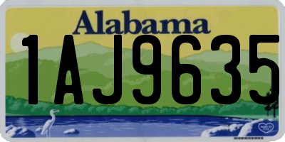AL license plate 1AJ9635