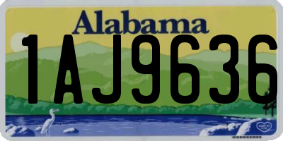 AL license plate 1AJ9636