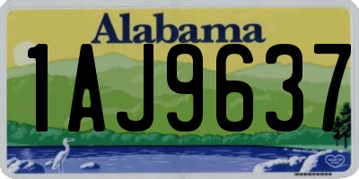 AL license plate 1AJ9637