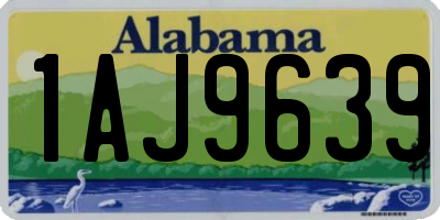 AL license plate 1AJ9639