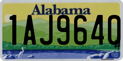 AL license plate 1AJ9640