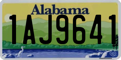 AL license plate 1AJ9641