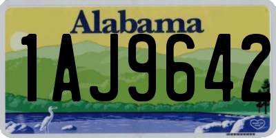 AL license plate 1AJ9642