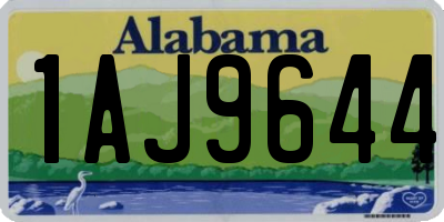 AL license plate 1AJ9644