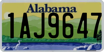 AL license plate 1AJ9647