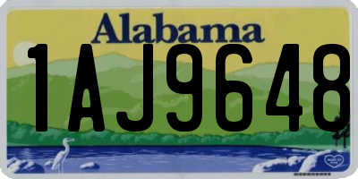 AL license plate 1AJ9648