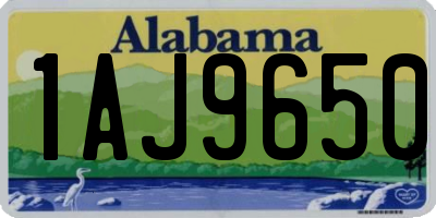 AL license plate 1AJ9650