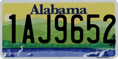 AL license plate 1AJ9652