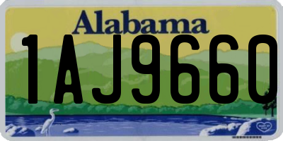 AL license plate 1AJ9660