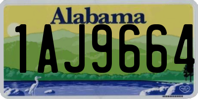 AL license plate 1AJ9664