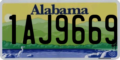 AL license plate 1AJ9669