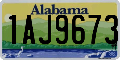 AL license plate 1AJ9673