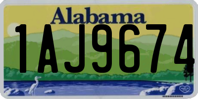 AL license plate 1AJ9674