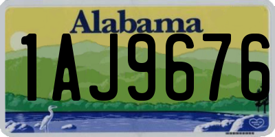 AL license plate 1AJ9676