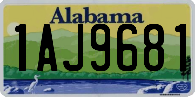 AL license plate 1AJ9681